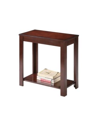 End Table with Shelf for Living Room or Bedroom Storage and Display