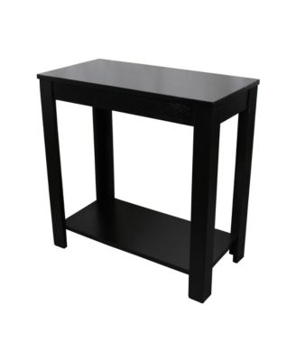End Table with Shelf for Living Room or Bedroom Storage and Display
