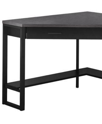 Corner Computer Desk 42" Sturdy Wood and Metal Frame for Home or Office Use