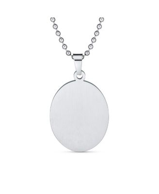 Oval Sacred Heart Jesus Pendant Necklace Silver Stainless Steel Medallion