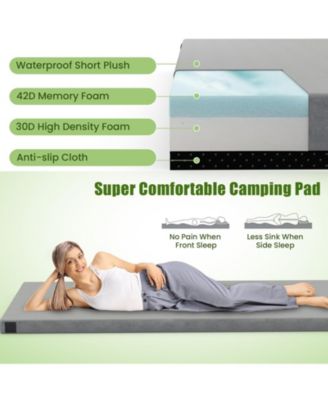 Foldable Camping Mattress with High density foam Cushion and Anti-slip Bottom