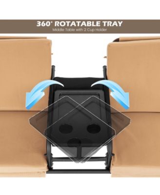 Porch Swing Chair with Adjustable Canopy