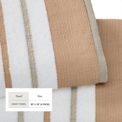 Luxurious Cotton Decorative Hand Towel Set, 4-Piece