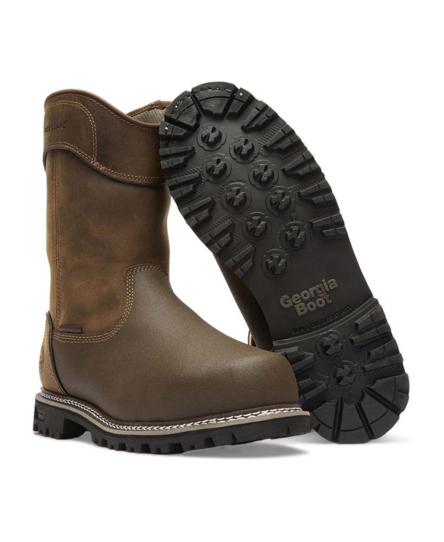 Мужские ботинки GEORGIA BOOT Brute Met Guard Composite Toe Waterproof Work Boot, цвет: Коричневый — фото 3