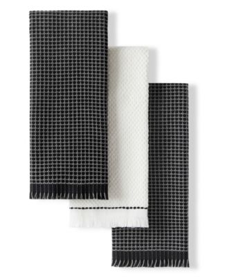 Gourmet Series Gridlines Kitchen Towels Set of 3, 18" x 28"
