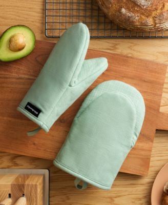 Gourmet Series Gridlines Mini Oven Mitts Set, Pack of 2