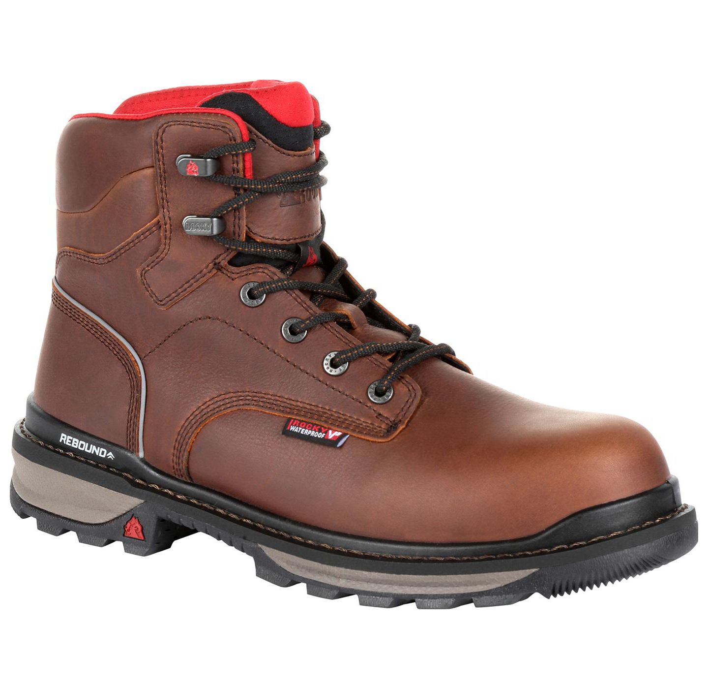 Мужские ботинки ROCKY Rams Horn Waterproof Work Boot, цвет: Тёмный коричневый — фото 7