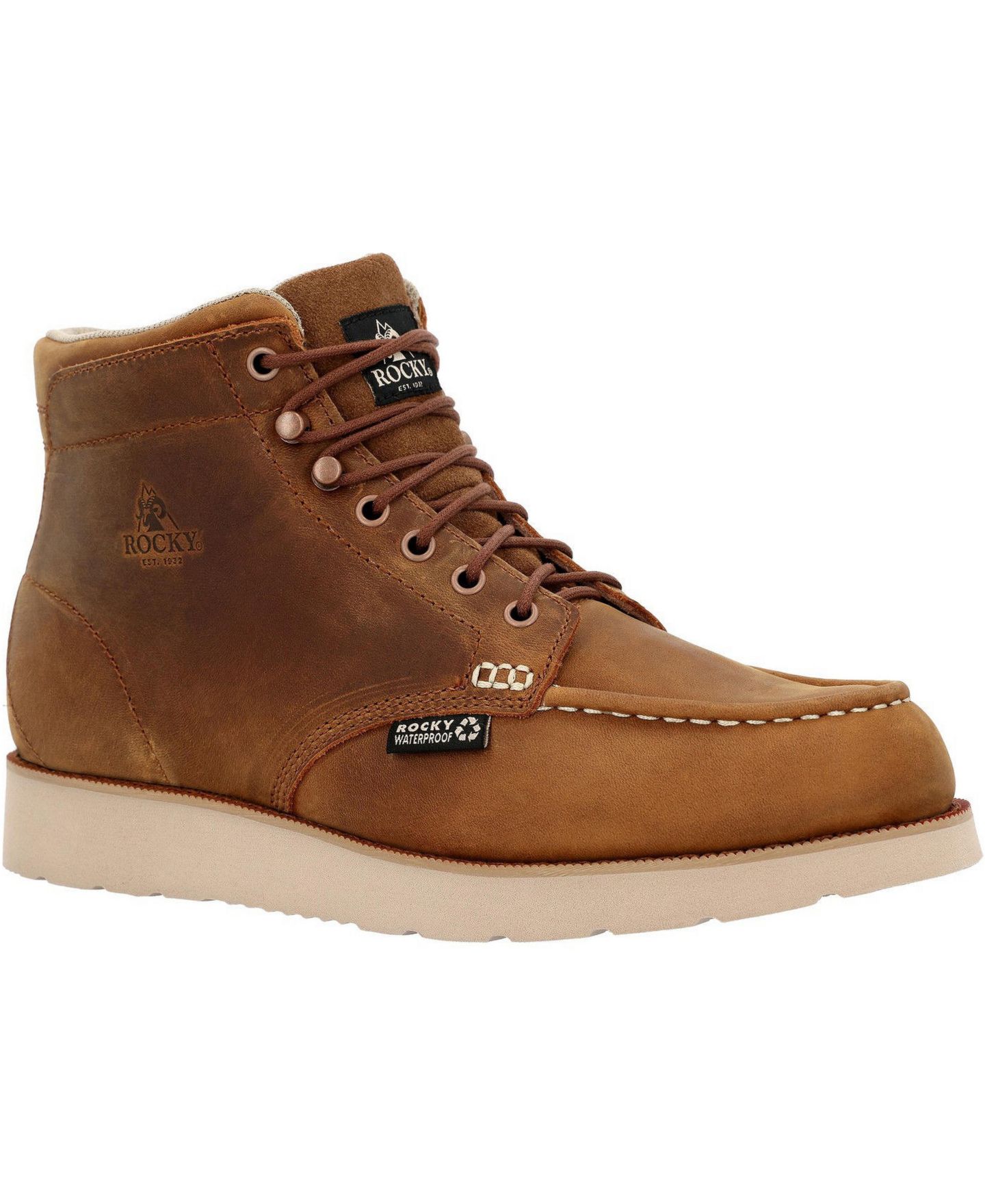 Мужские ботинки ROCKY MonoCrepe Wedge 6" Composite Toe Work Boot, цвет: Crazy Horse — фото 1