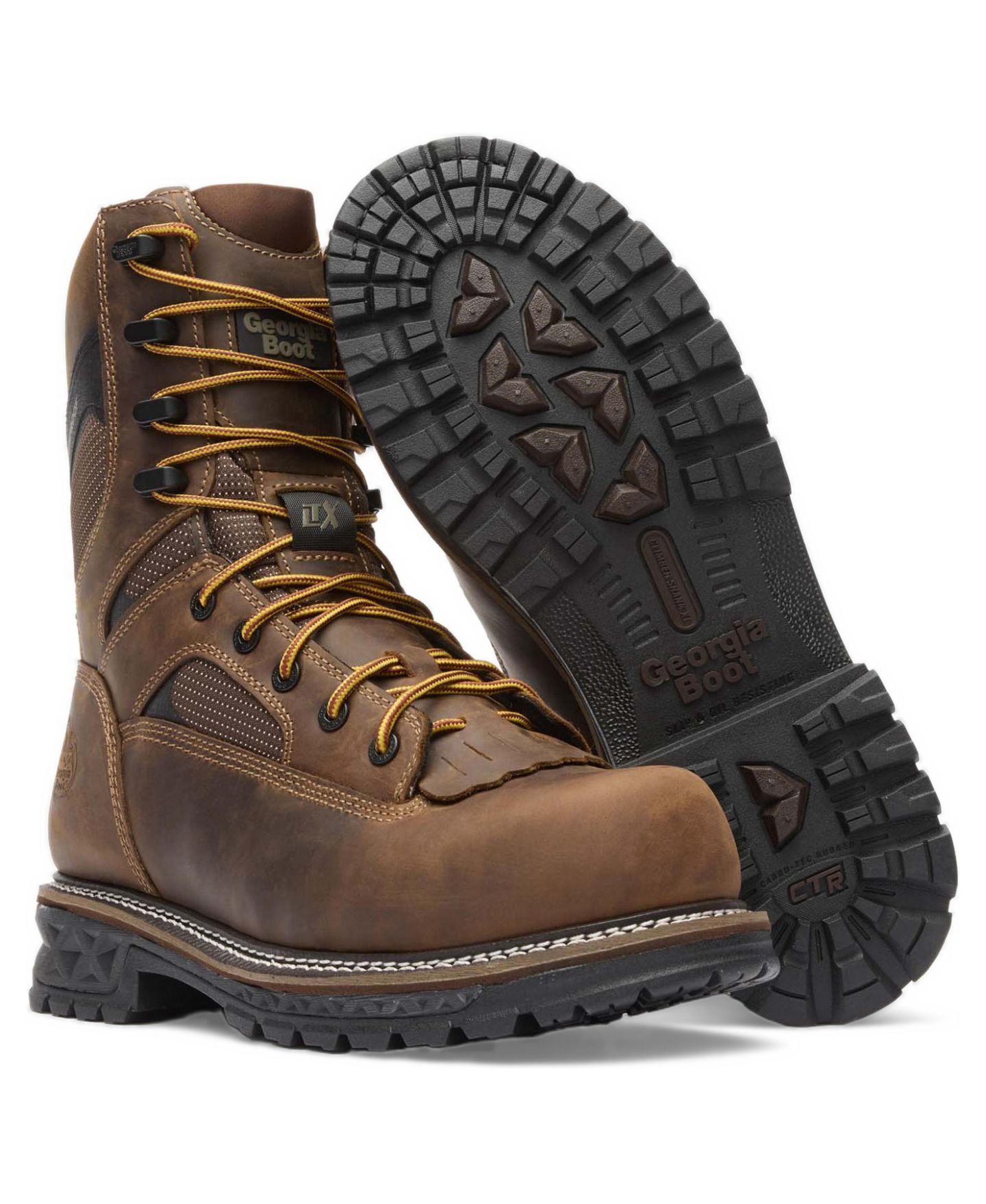 Мужские ботинки GEORGIA BOOT Ltx Logger 9" Composite Toe Waterproof Work Boot, цвет: Коричневый — фото 2