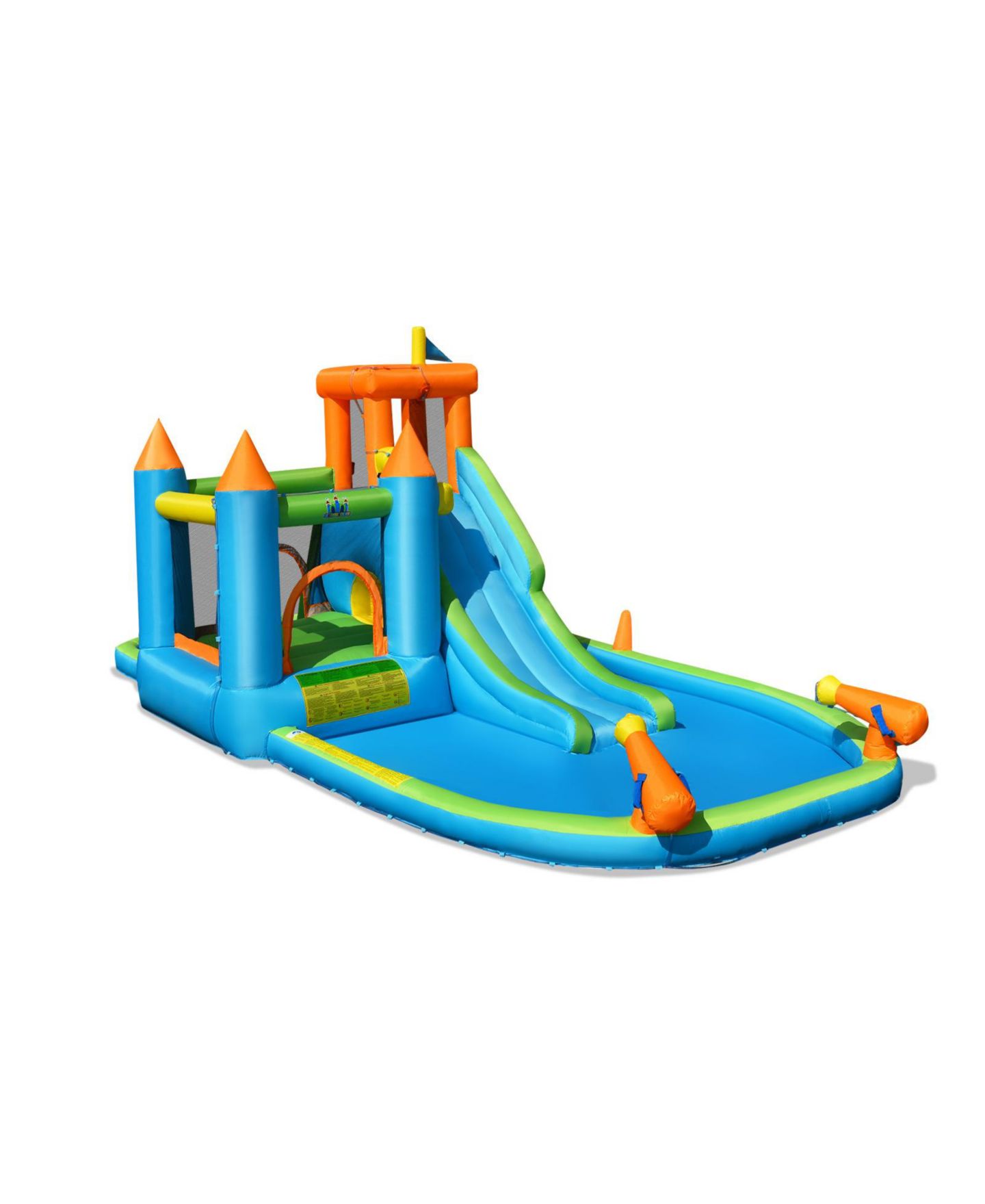 Детская игрушка Mecale Inflatable Water Slide Bounce House with Splash Pool, Ages 3-10, цвет: Синий — фото 1