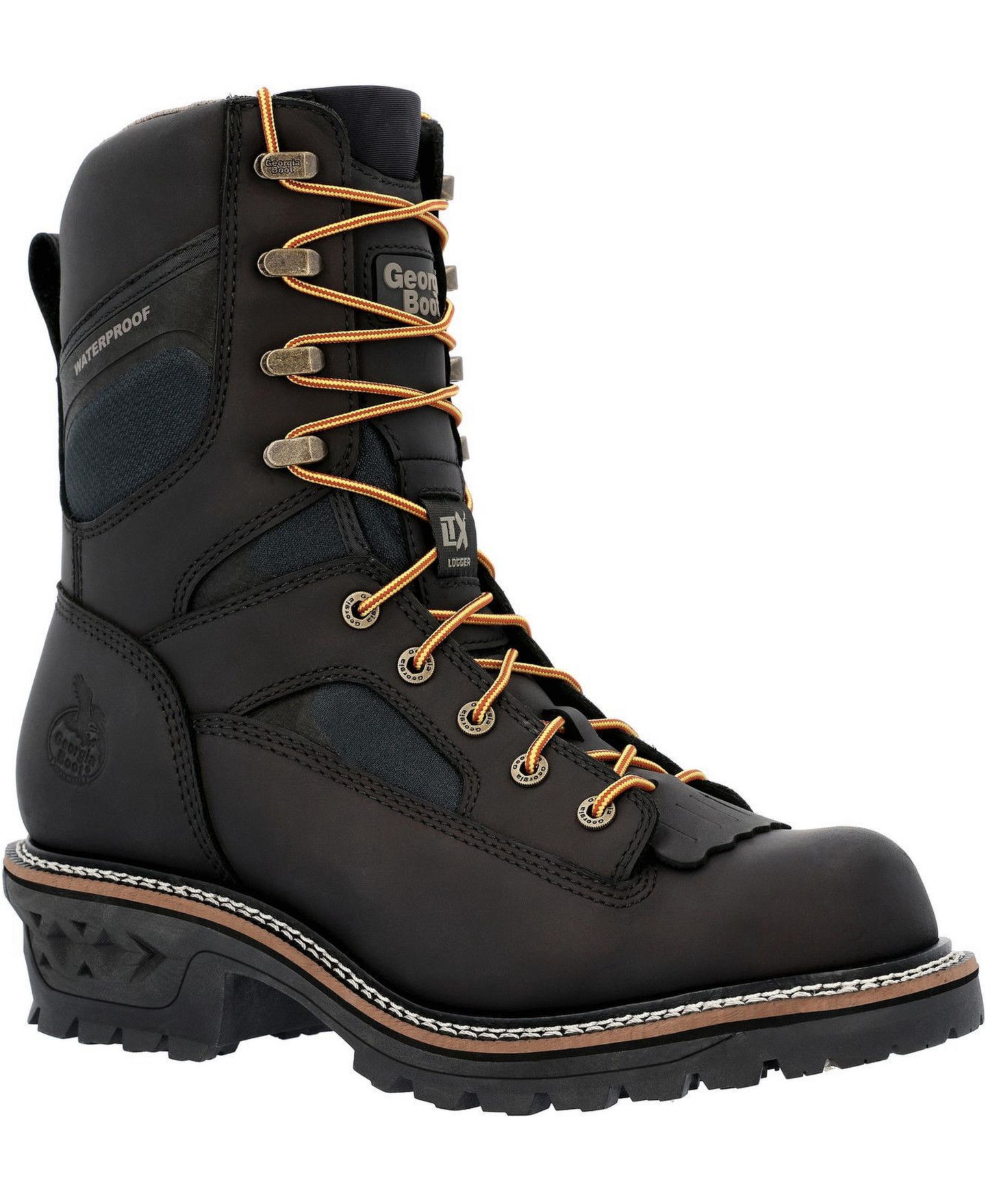 Мужские ботинки GEORGIA BOOT Ltx Logger Composite Toe Waterproof Black Work Boot, цвет: Чёрный — фото 1