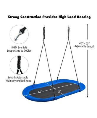 60 Inch Saucer Surf Outdoor Adjustable Swing Set