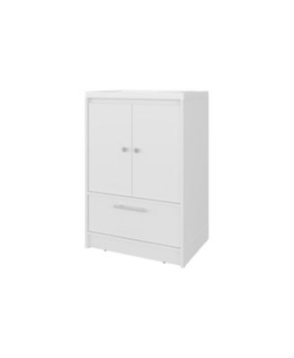 Sinclair Freestanding Bathroom Vanity with Sink, Two Doors and Bottom Drawer, White