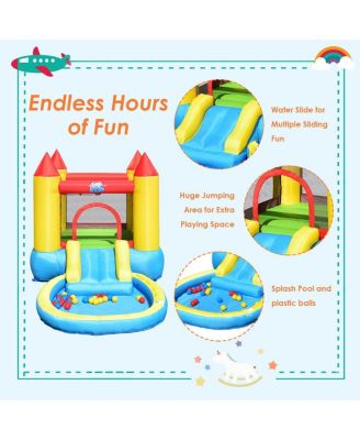 Inflatable Kids Slide Bounce House with 580w Blower