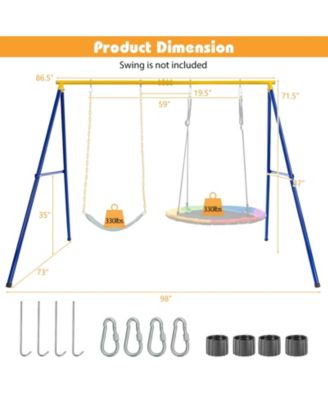 660 LBS Extra-Large A-Shaped Swing Stand with Anti-Slip Footpads