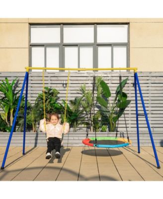 660 LBS Extra-Large A-Shaped Swing Stand with Anti-Slip Footpads