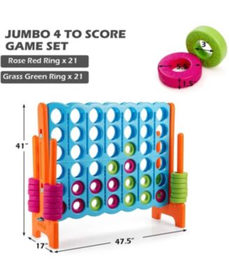 3.5 Feet Tall Jumbo 4-to-Score Giant Game Set with 42 Jumbo Rings