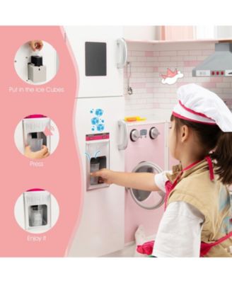 Corner Play Kitchen Wooden Toy Set with Sound and Light