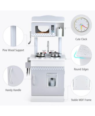 Chef Pretend Kitchen Playset with Cooking Oven and Sink for Toddlers