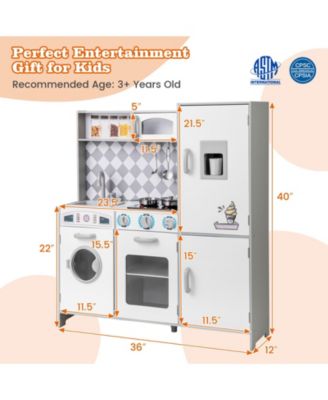 Pretend Play Kitchen for Kids Aged 3+ with Real Sounds and Lights
