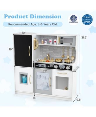 Toddler Pretend Play Kitchen for Boys and Girls 3-6 Years Old