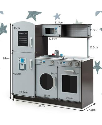 Kids Pretend Play Kitchen Cooking Set with Simulated Sound