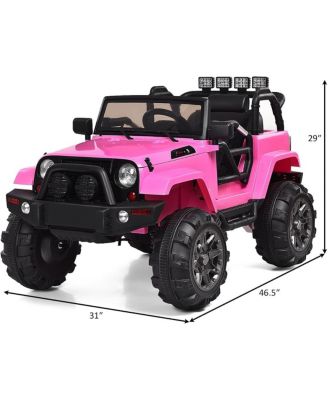 12V Electric Ride On Truck with Parental Remote Control and LED Lights