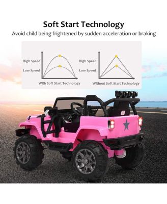 12V Electric Ride On Truck with Parental Remote Control and LED Lights