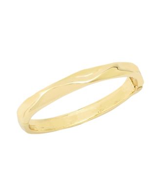 Gold and Silver Textured Bangle Bracelet