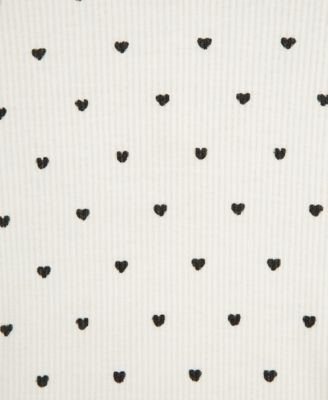 Baby Girls Hearts Faux-Fur Jacket, T-Shirt & Pants, 3 Piece Set