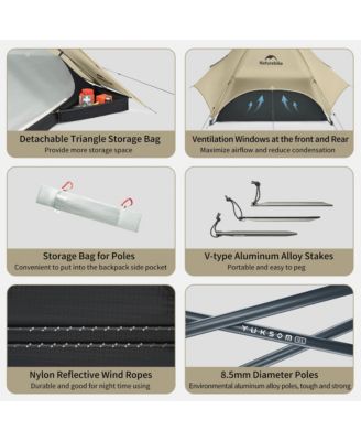 Star River UL 2 Person Backpacking Tent, Double Layer Waterproof Two Person Tent, Lightweight Backpacking Cycling 2 Person Tent