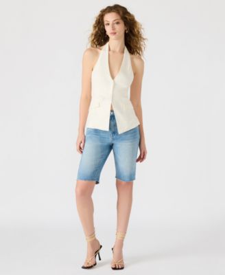 売れ筋商品|||スティーブ マデン カットソー トップス レディース Women's Brielle Button-Front Halter Vest Ivory Steve Madden Brielle Halter Vest – Calico