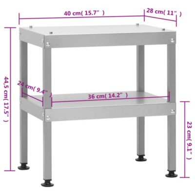 Table for Oven Smoker 15.7"x11"x17.5" Galvanized Steel