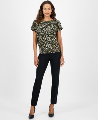 Women's Banded-Hem Dolman-Sleeve Top