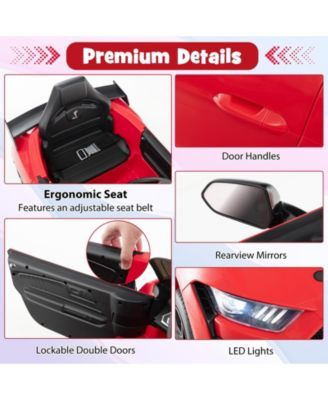 12V Licensed Ford Mustang Shelby GT500 Kids Ride on Car with Remote Control for Kids Aged 3-8