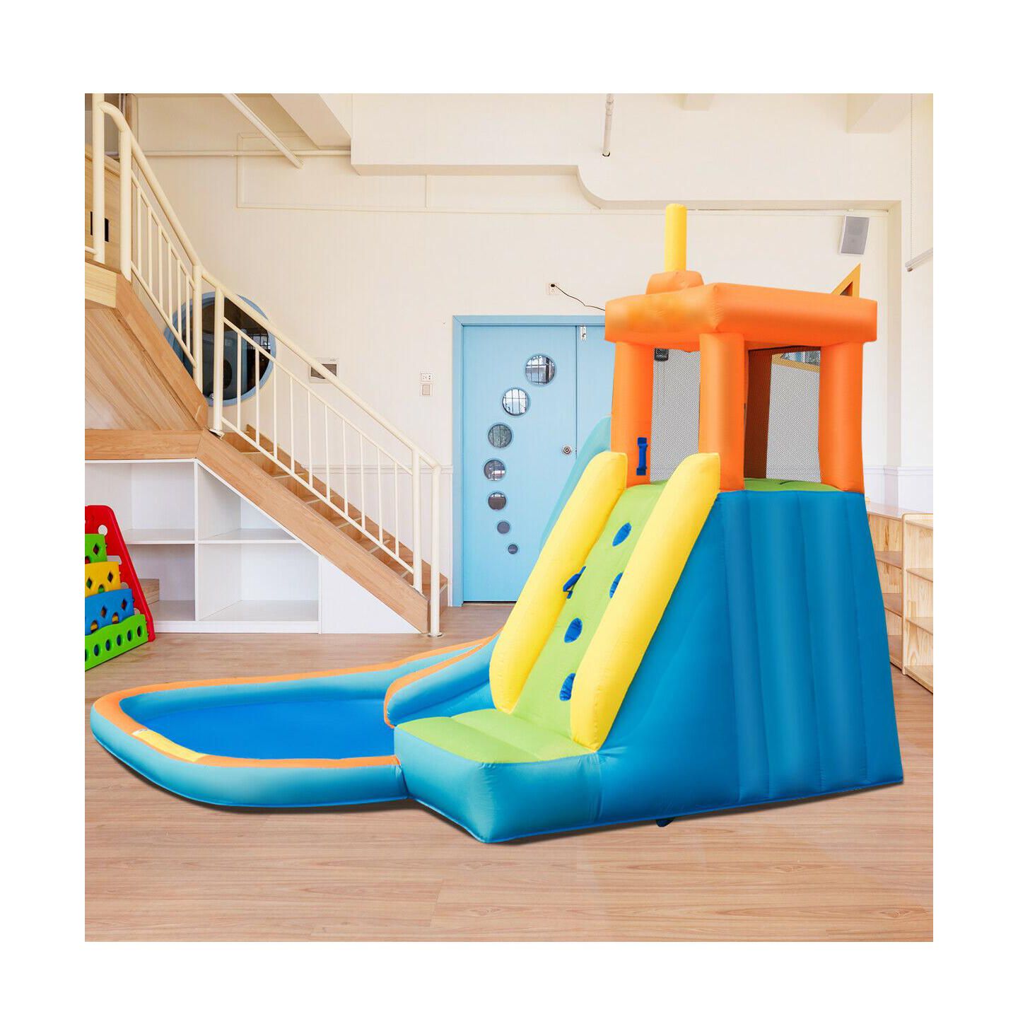 Детская игрушка Mecale Inflatable Water Slide Bounce House with Splash Pool, Ages 3+, цвет: Синий — фото 2