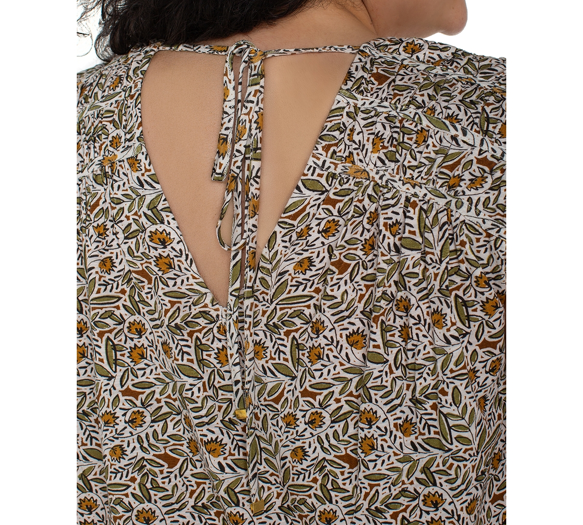 Liverpool Los Angeles Plus Size Short-sleeve Tie-back Top In Gray