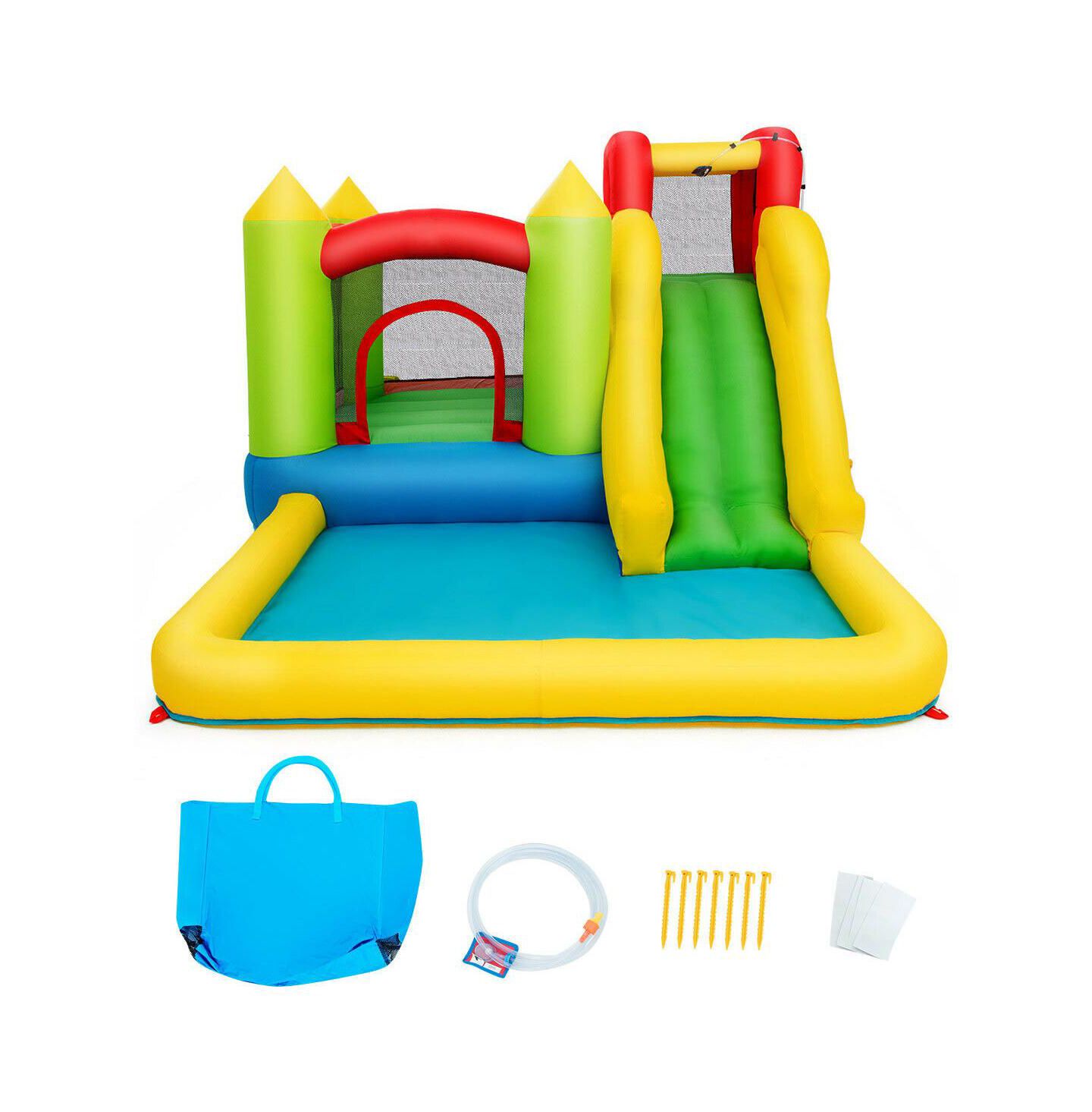 Детская игрушка Mecale Inflatable Bounce House with 480W Blower, Climbing Wall & Splash Pool, Ages 3-10, цвет: Жёлтый — фото 4