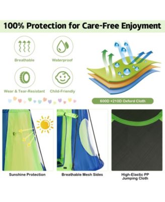 2-in-1 40 Inch Kids Hanging Chair Detachable Swing Tent