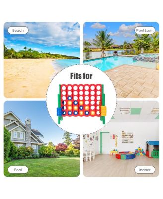 4-to-Score Giant Game Set with 42 Jumbo Rings and Quick-Release Slider