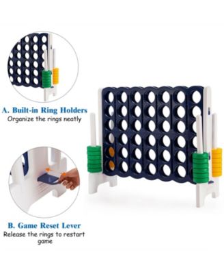 3.5 Feet Tall Jumbo 4-to-Score Giant Game Set with 42 Jumbo Rings