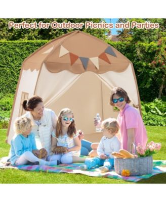 Kids Play Tent Bed Tent with String Lights Extra Large Playhouse Tent