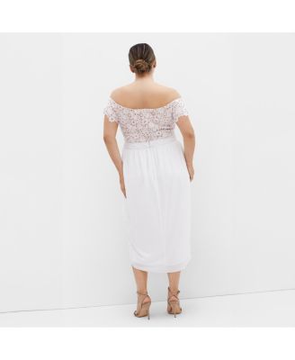 Plus Size Lace Glamour Midi Dress