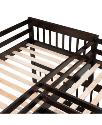 Streamdale Twin-Twin over Full L-Shaped Bunk Bed w/ Desk & Wardrobe