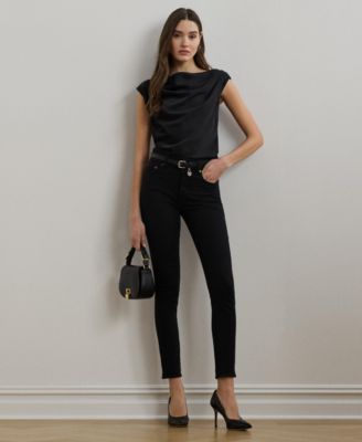 Women's Satin Charmeuse Off-the-Shoulder Blouse