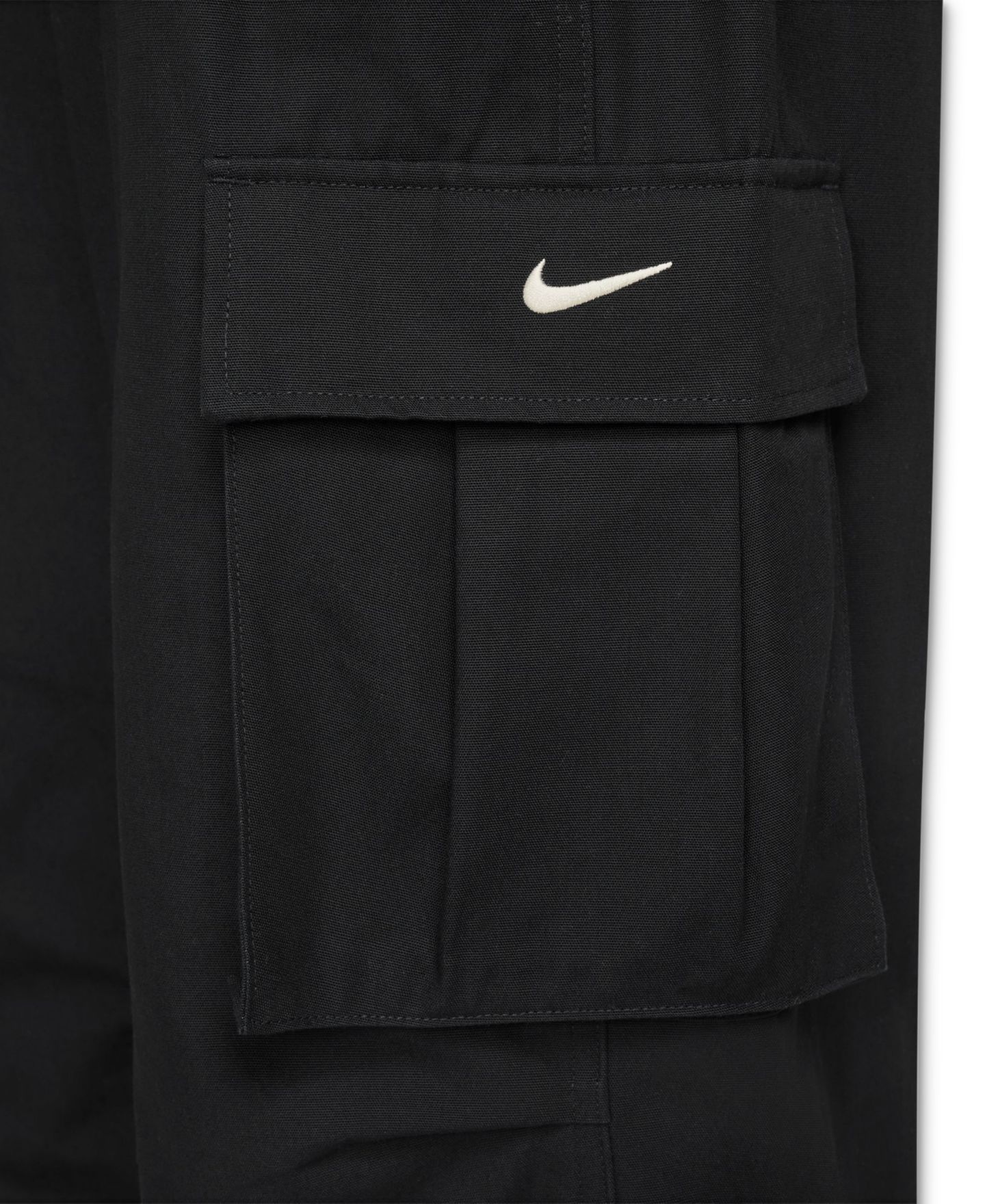 Женские брюки Nike Sportswear Loose Mid-Rise Woven Cargo, цвет: Чёрный / Молочный — фото 3