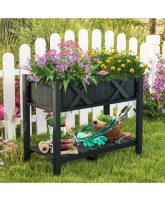 5 Tier Metal Plant Stand with Hanging Hook for Multiple Plants-Pink & Blue