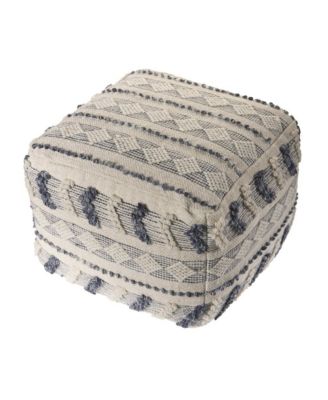 Wool Ottoman for Living Room Footrest and Cozy Home Decor