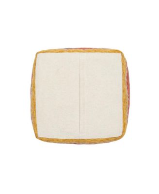 18" Multicolored Polyester Blend Ottoman