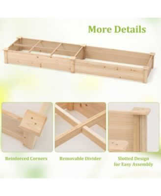 Raised Garden Bed with Legs and Drainage Holes for Backyard-Brown